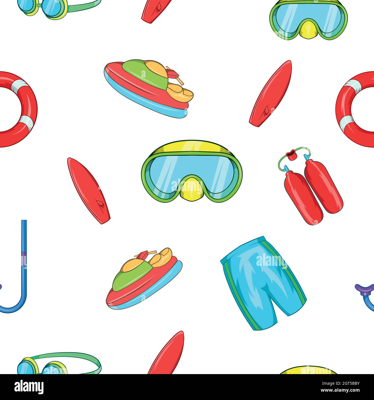 Water stay pattern, cartoon style Stock Vector
