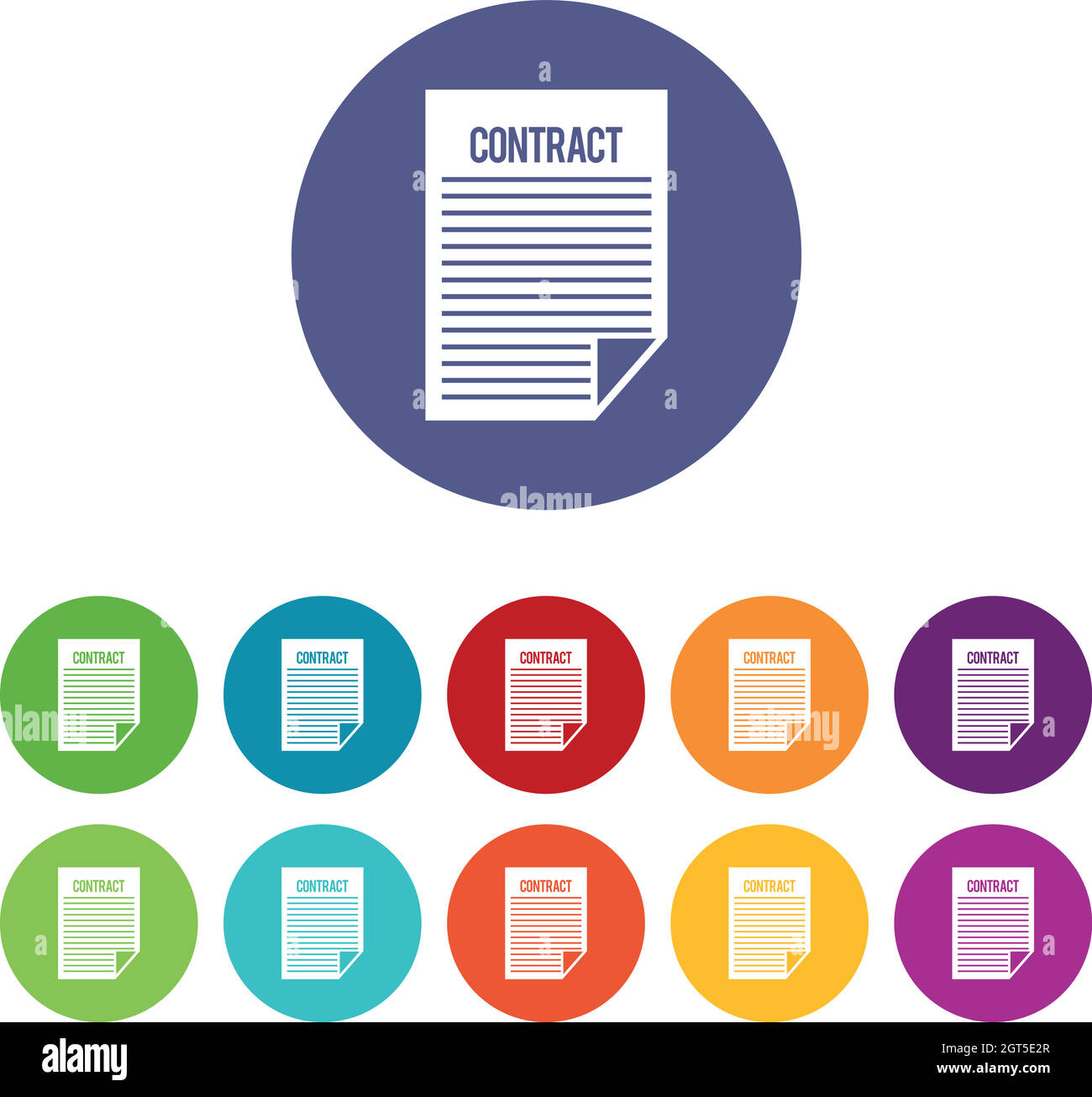 Contract set icons Stock Vector Image & Art - Alamy