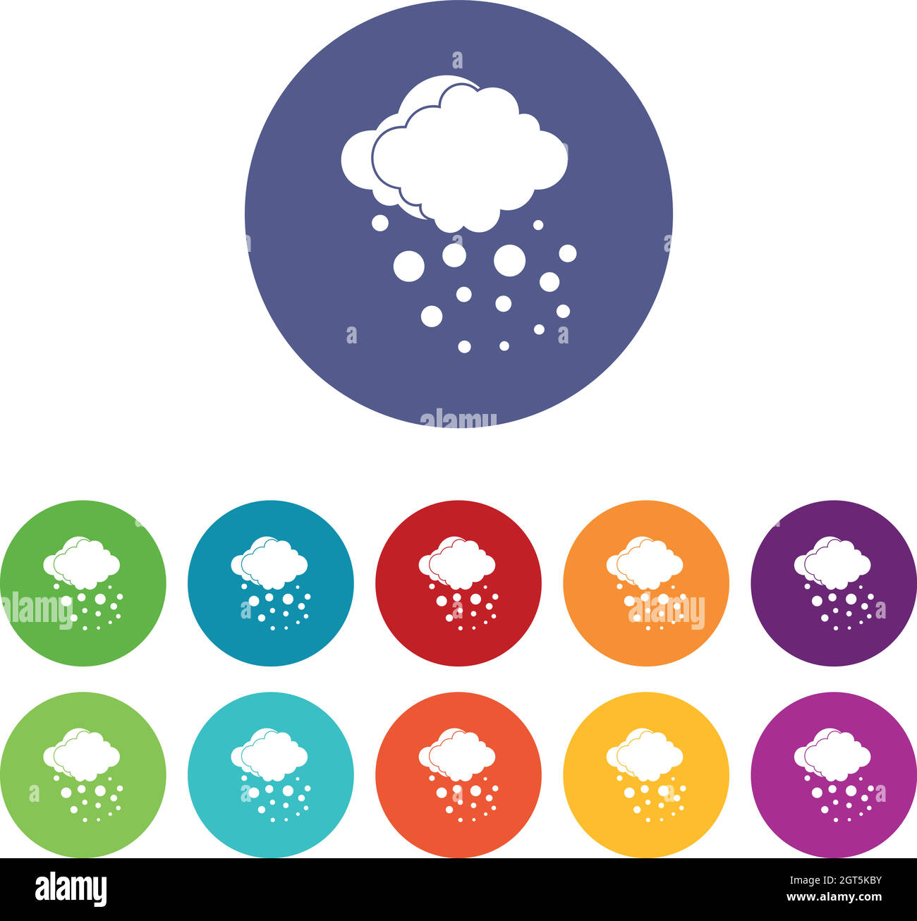 Cloud with hail set icons Stock Vector Image & Art - Alamy