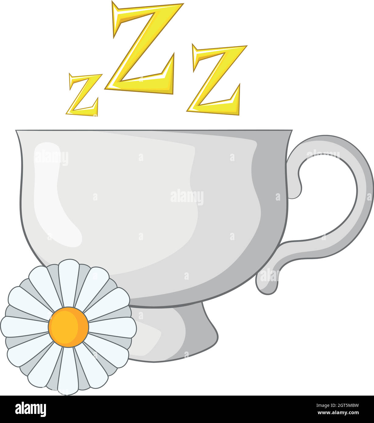 Chamomile tea icon, cartoon style Stock Vector