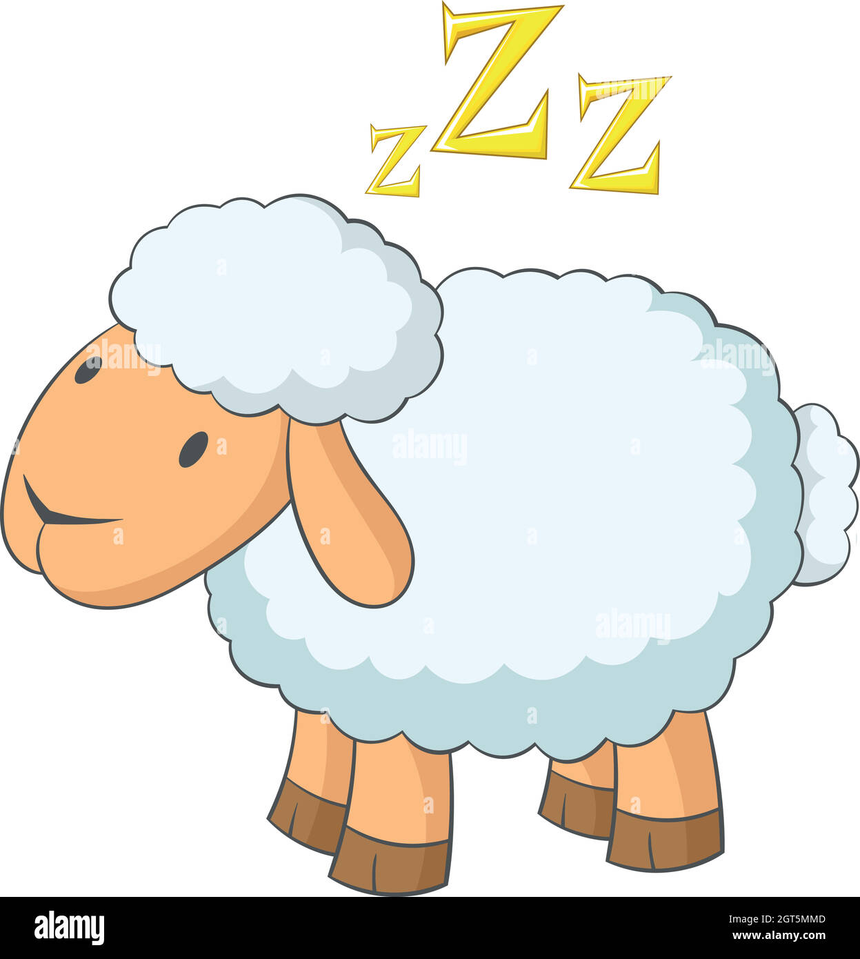 Sheep icon, cartoon style Stock Vector