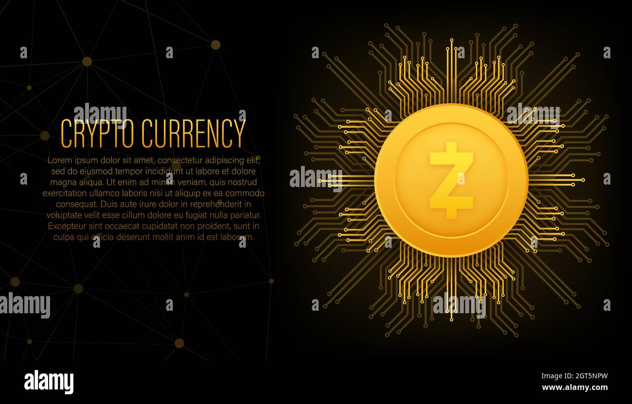 Z cash exchange. Crypto currency finance concept. Technology wallpaper.  Abstract background. 3d vector Stock Vector Image & Art - Alamy