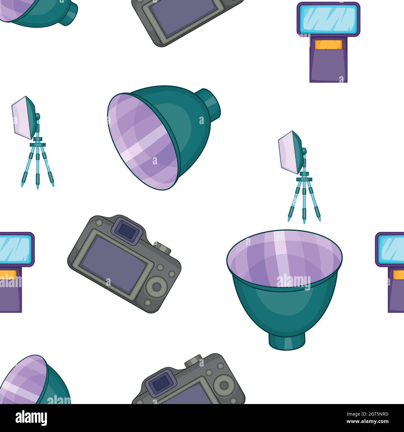 Photographic pattern, cartoon style Stock Vector