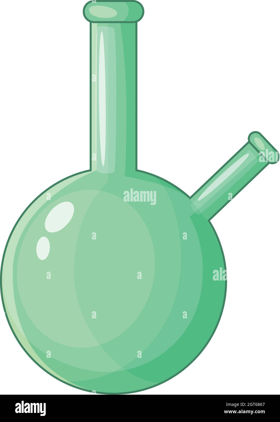Chemical beaker icon, cartoon style Stock Vector