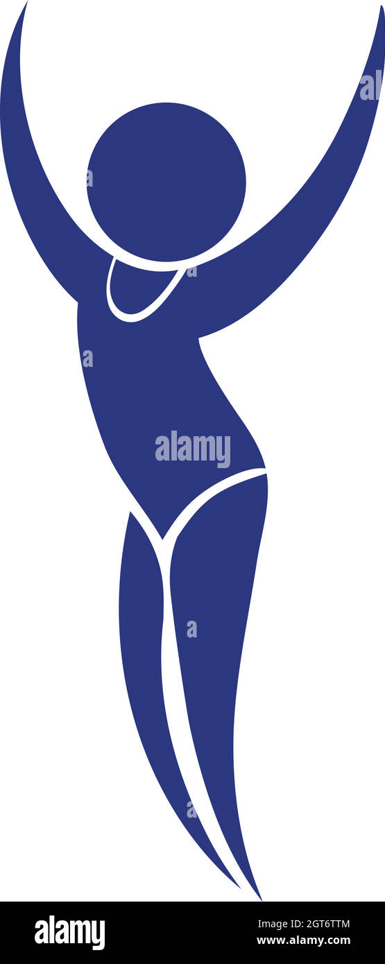 Sport icon design for floor exercise in blue Stock Vector Image & Art ...