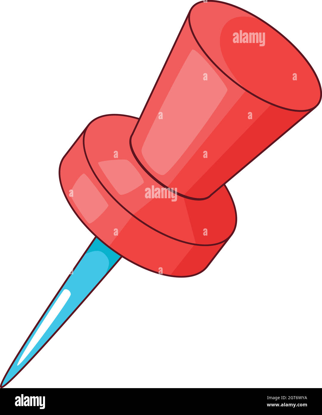 Pin icon, cartoon style Stock Vector Image & Art - Alamy