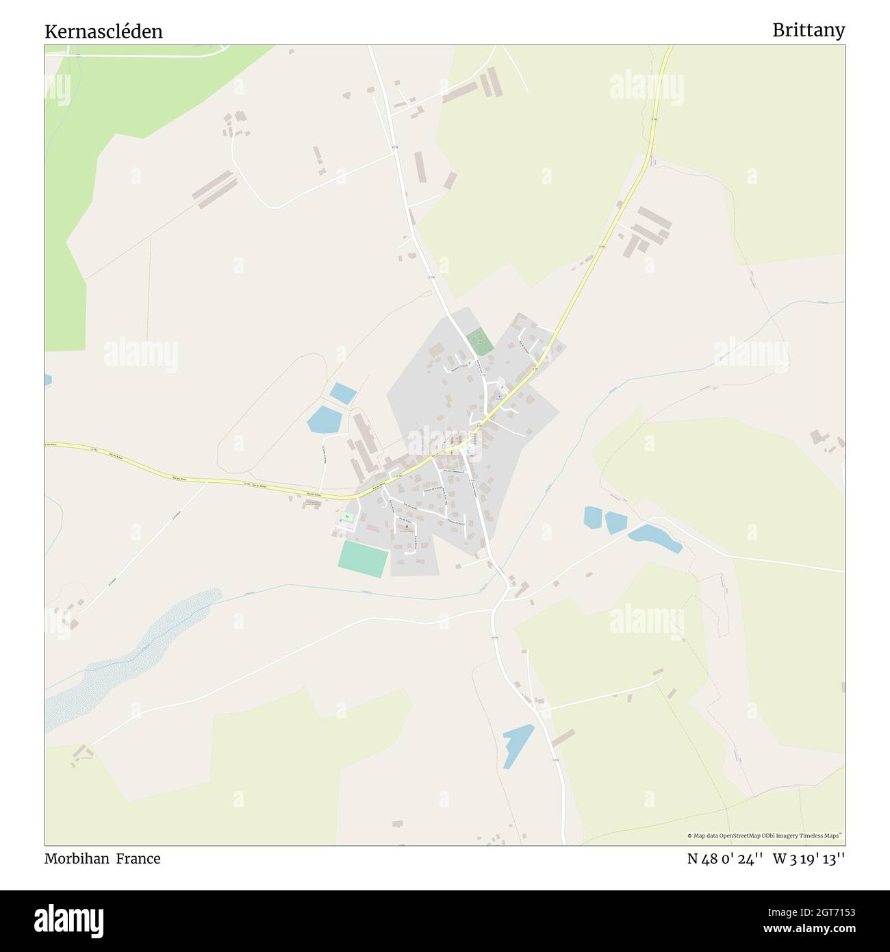 Kernascléden, Morbihan, France, Brittany, N 48 0' 24'', W 3 19' 13