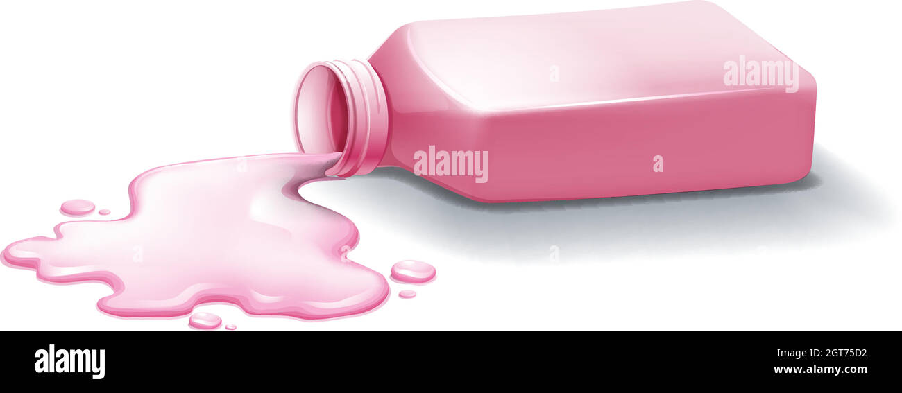 A spilled medicine syrup Stock Vector