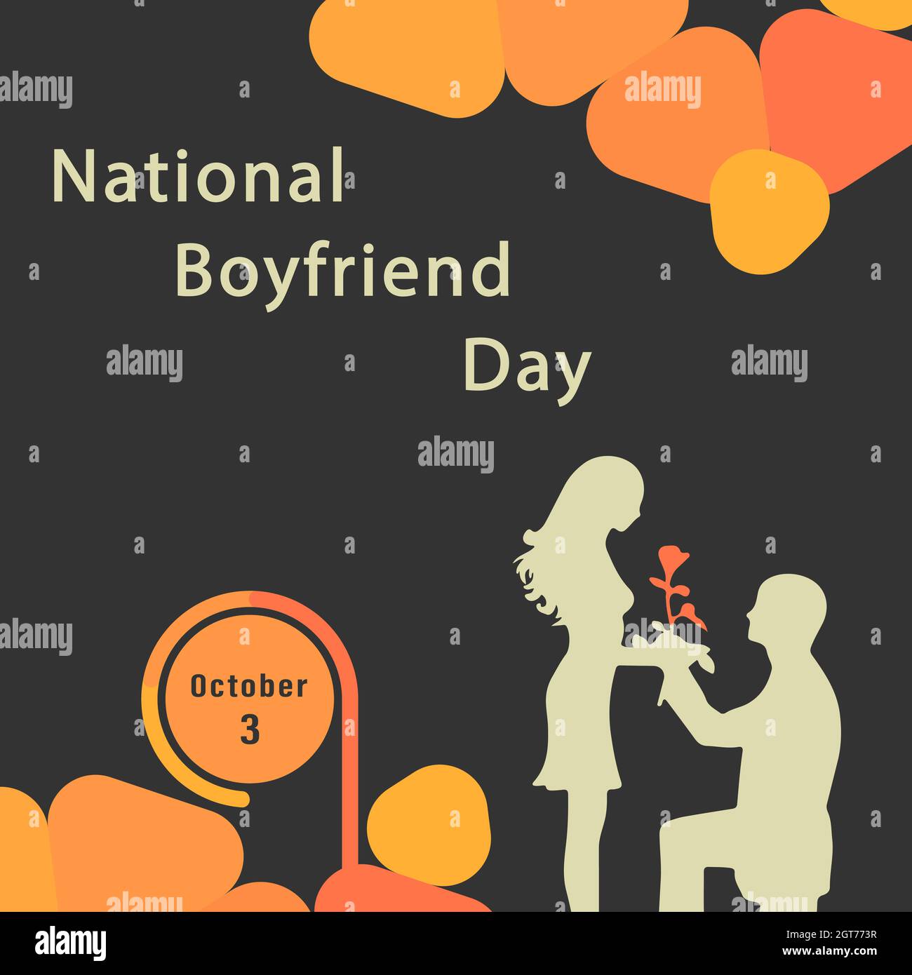 National Boyfriend Day reminds everyone with a boyfriend to take special notice of that special someone and how they make your life better. Stock Vector