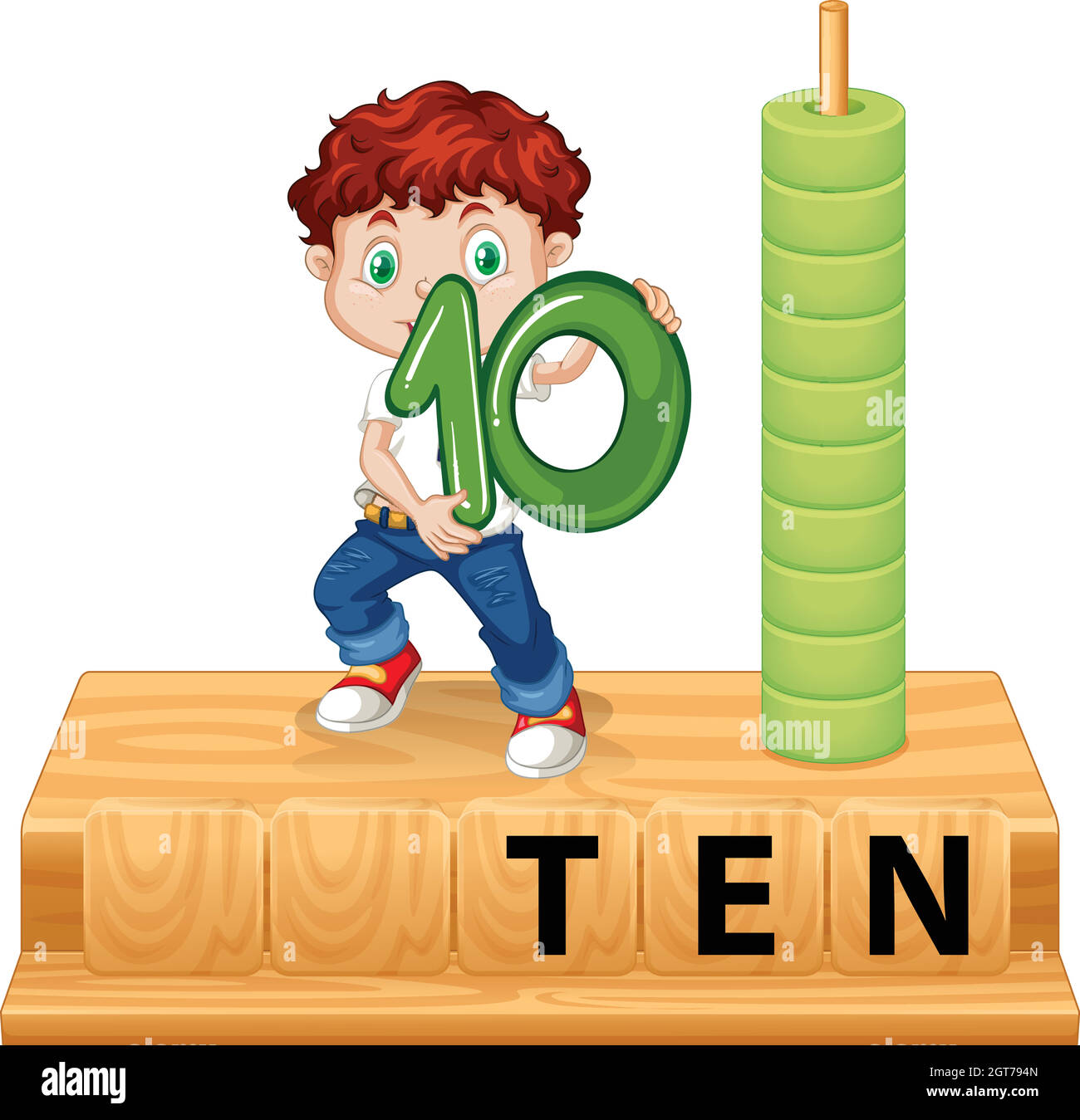 A boy hilding number ten Stock Vector Image & Art - Alamy