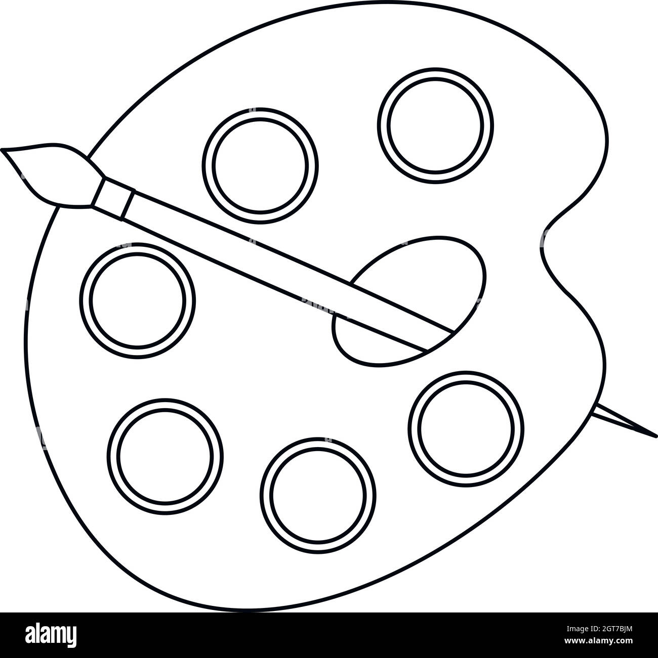 Palette icon, outline style Stock Vector Image & Art - Alamy