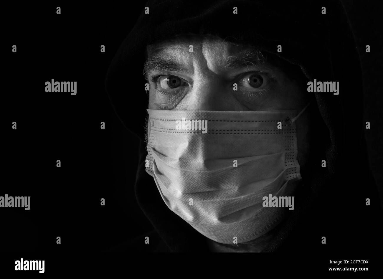 One man with a mask Black and White Stock Photos & Images Alamy