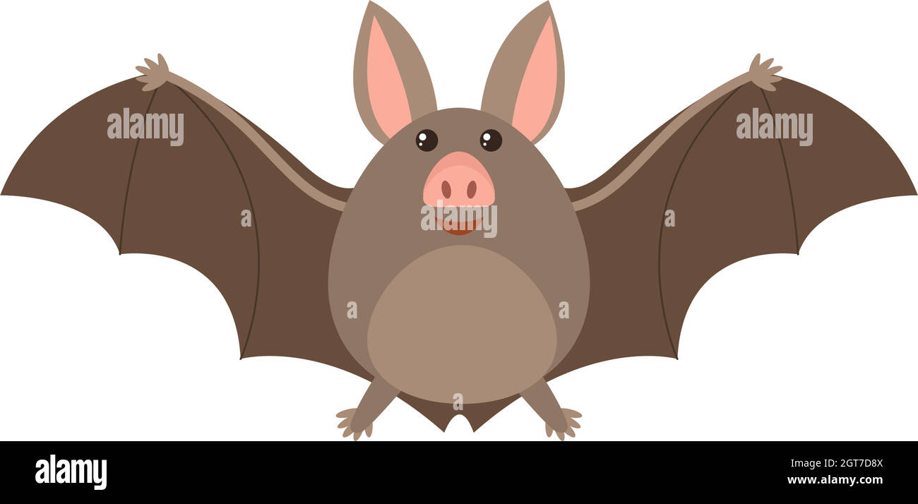 Brown bat with happy face Stock Vector Image & Art Alamy