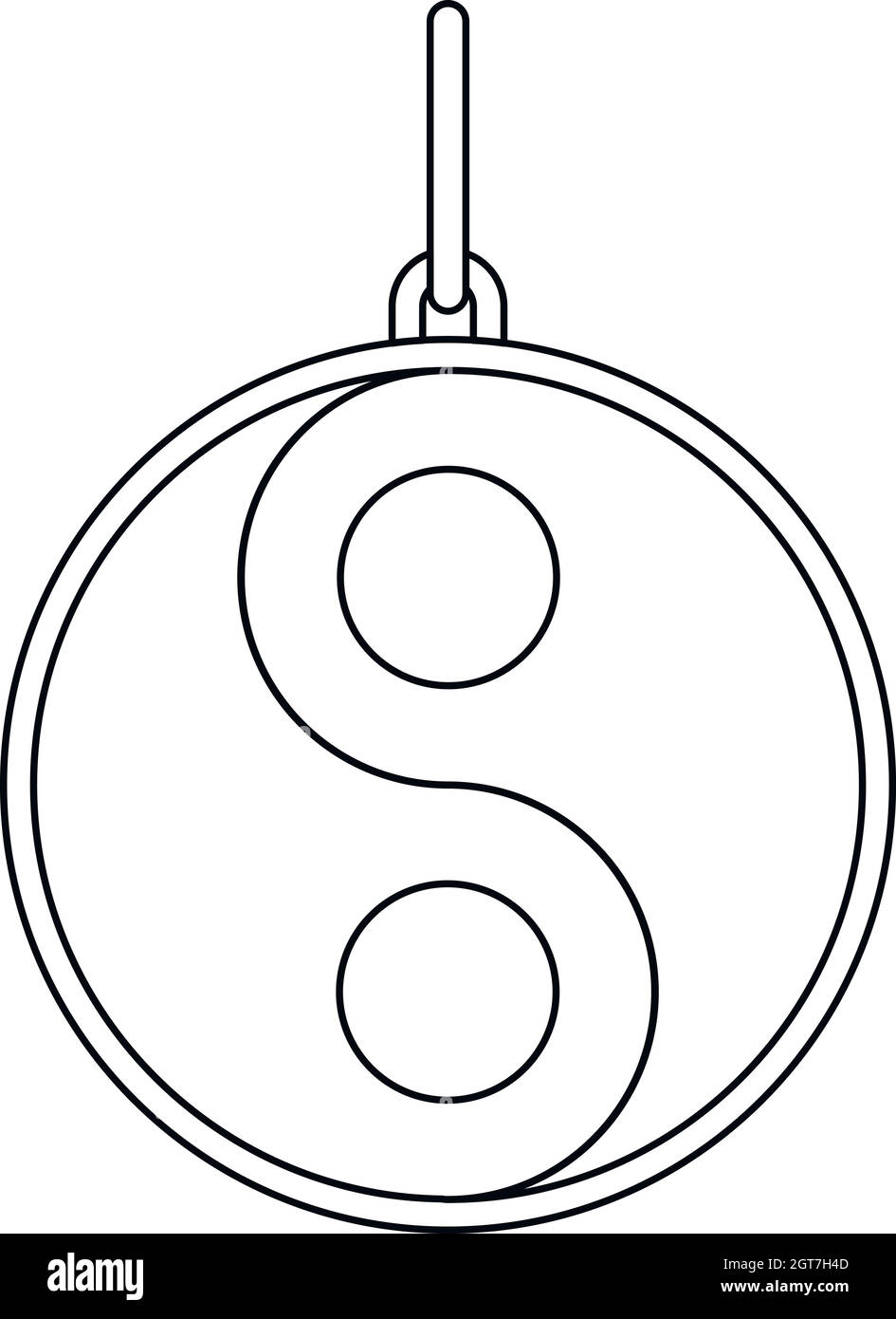 Yin and yang sign icon, outline style Stock Vector Image & Art - Alamy
