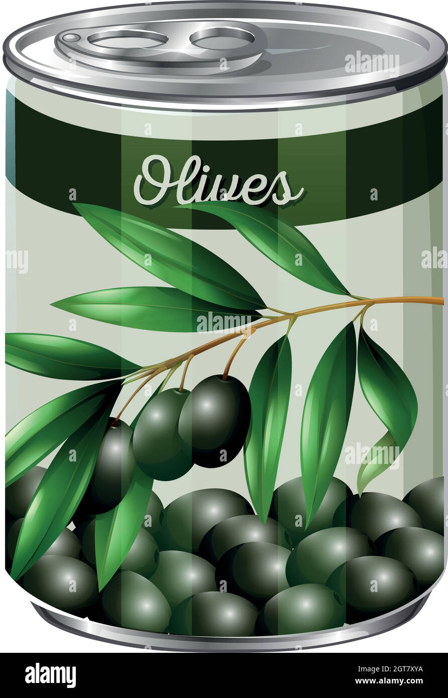 A tin of black olives Stock Vector Image & Art Alamy