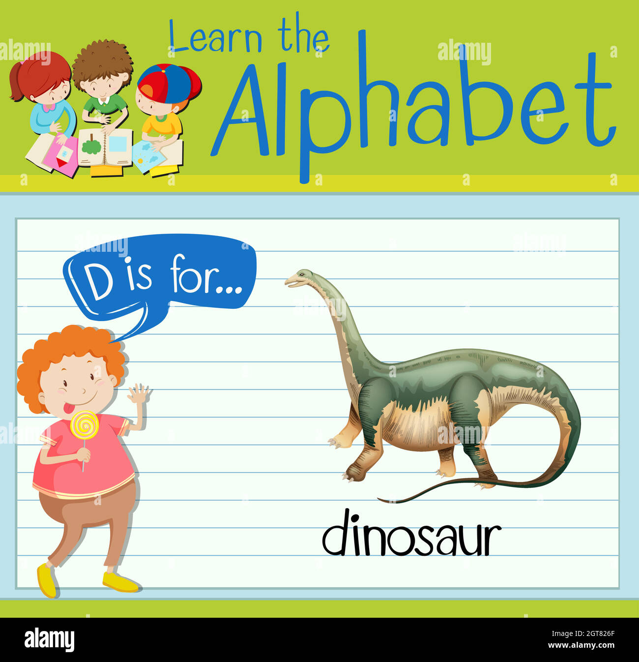 Flashcard letter D is for dinosaur Stock Vector Image & Art Alamy