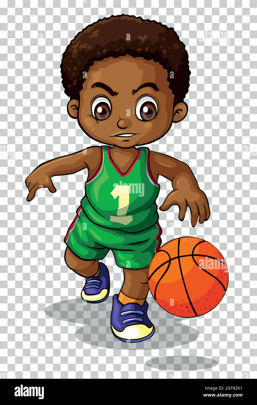 Male basketball player on transparent background Stock Vector Image ...