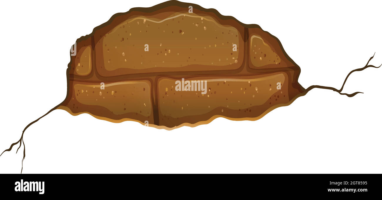 A cracked stonewall Stock Vector Image & Art - Alamy
