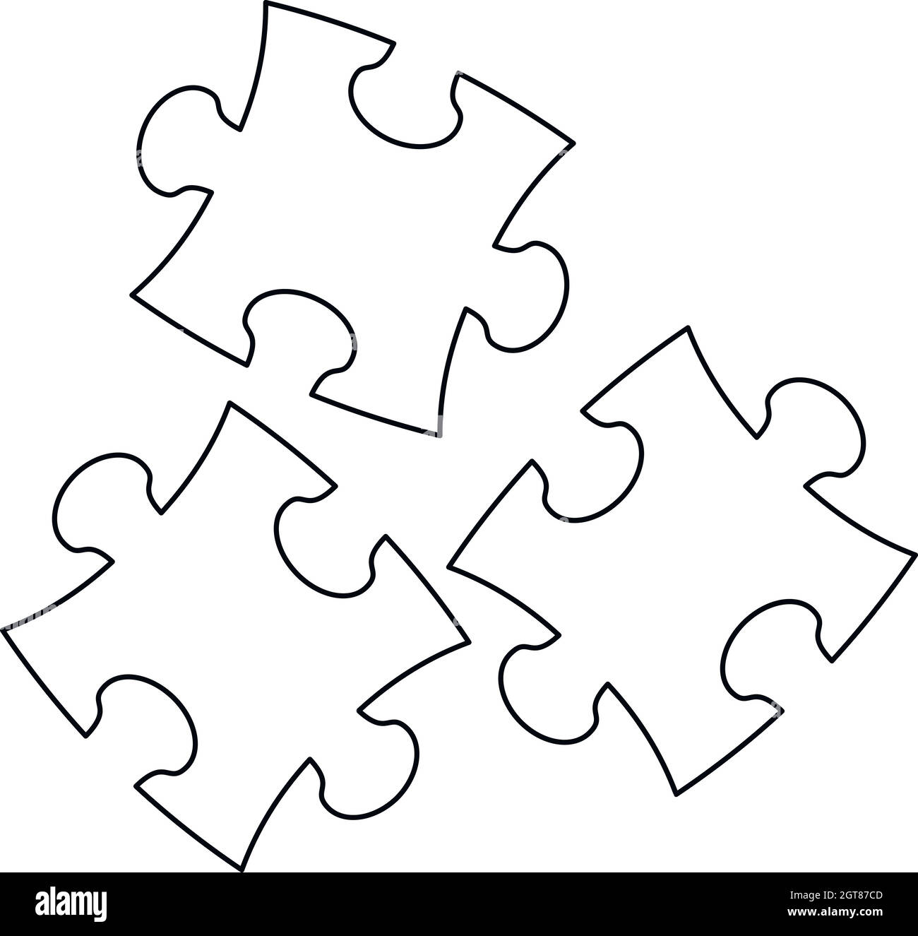 Puzzle icon, outline style Stock Vector Image & Art Alamy