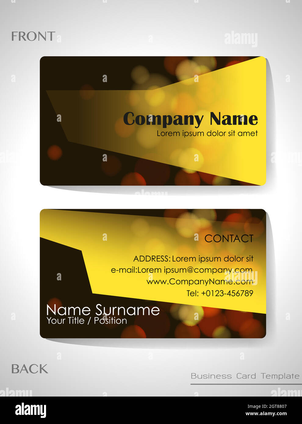 A front and back business card Stock Vector Image & Art Alamy