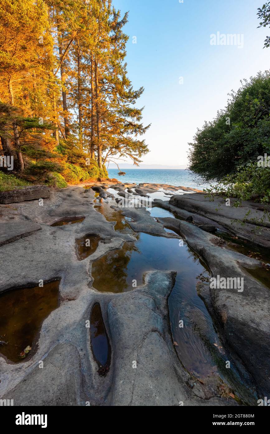Unique Rock Formation at Sandcut Beach on the West Coast of Pacific ...