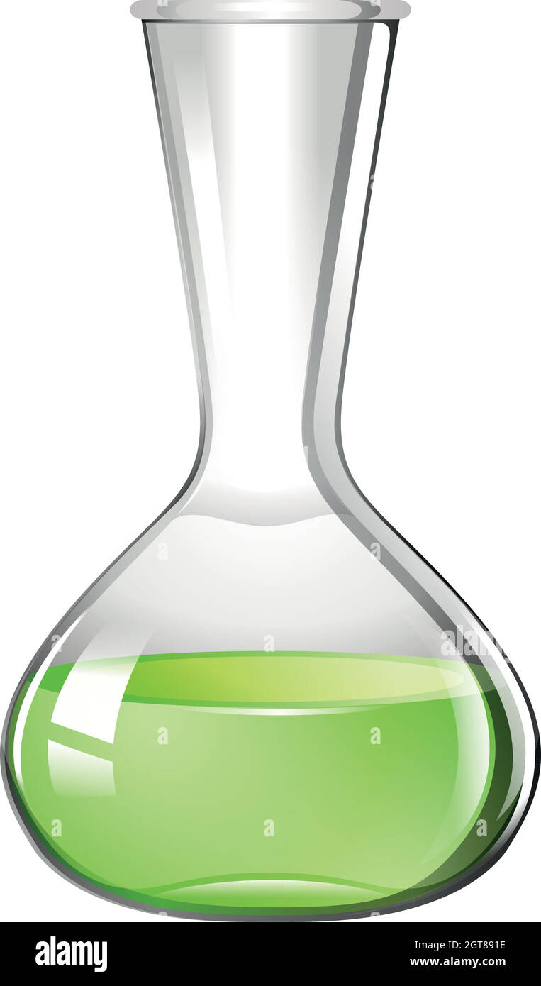 Green liquid in glass beaker Stock Vector Image & Art Alamy