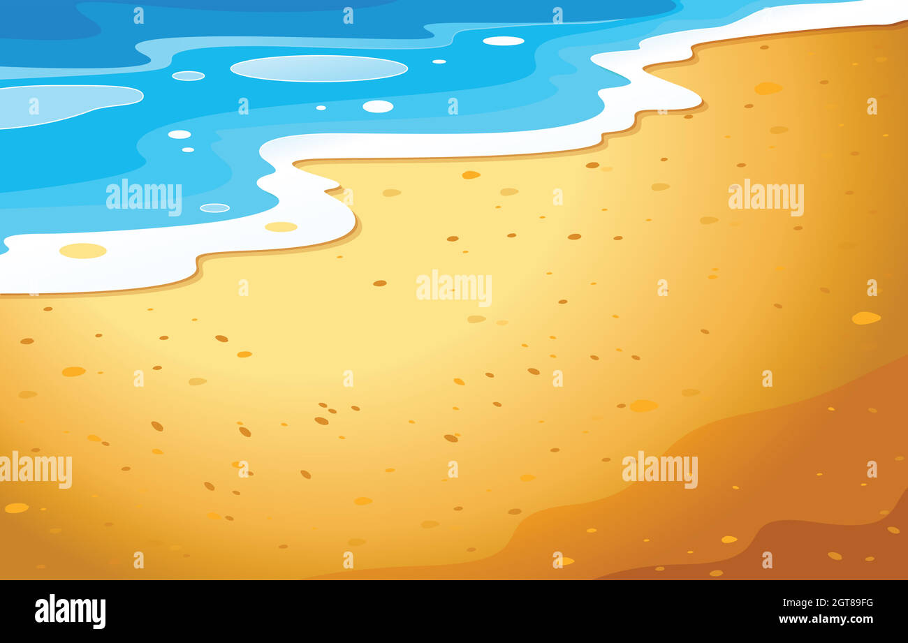A view of the beach Stock Vector