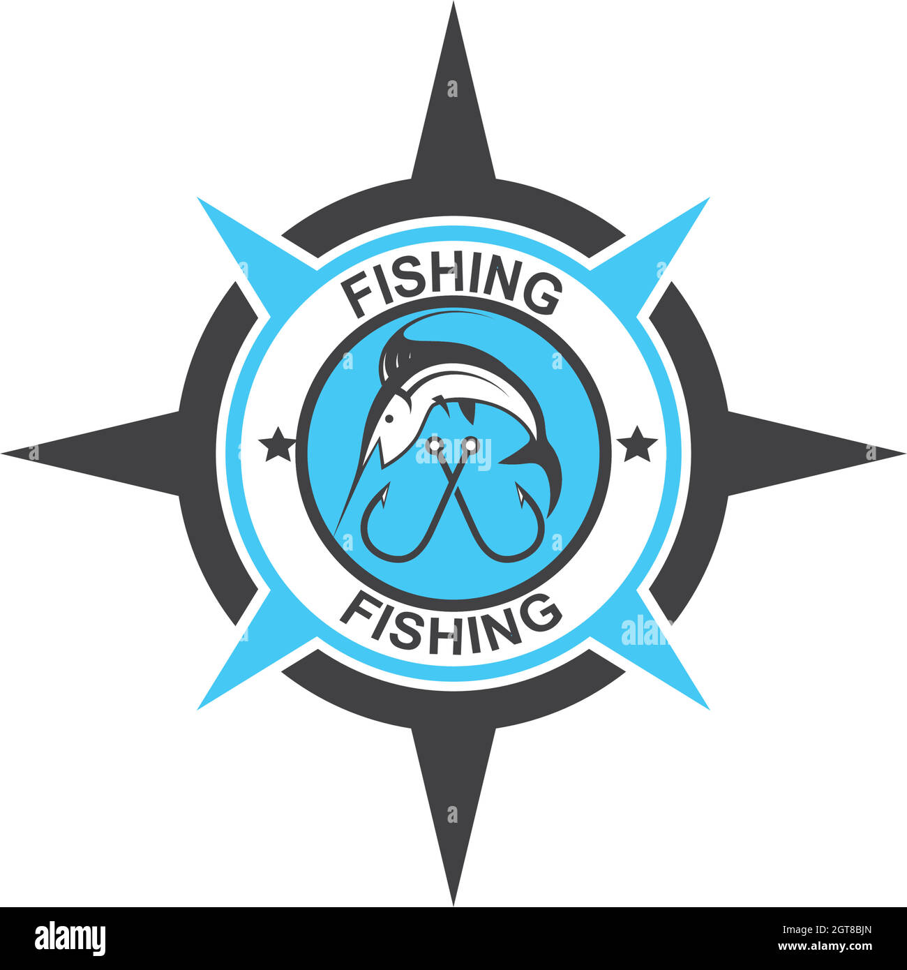 fishing hook  logo icon vector illustration Stock Vector