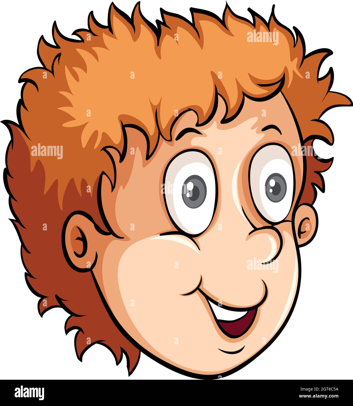 A young man's expression Stock Vector