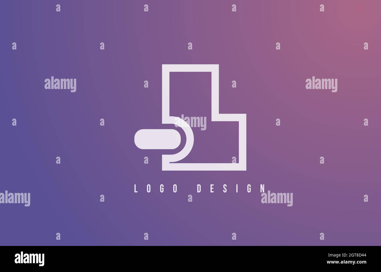 L alphabet logo letter for business and company with geometric style ...