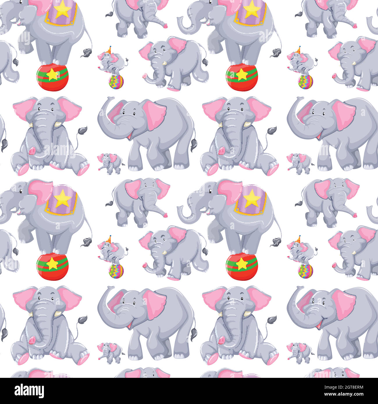 Seamless background with gray elephants Stock Vector Image & Art - Alamy