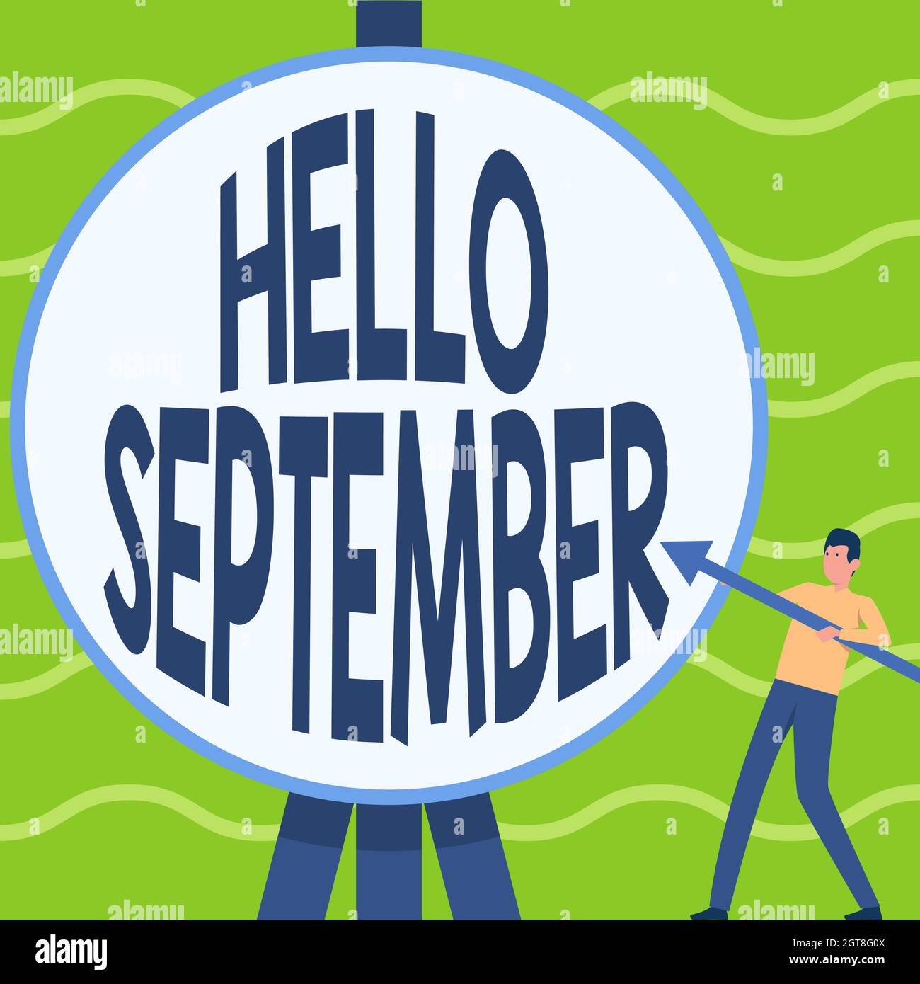 Sign displaying Hello September. Word Written on Eagerly wanting a warm
