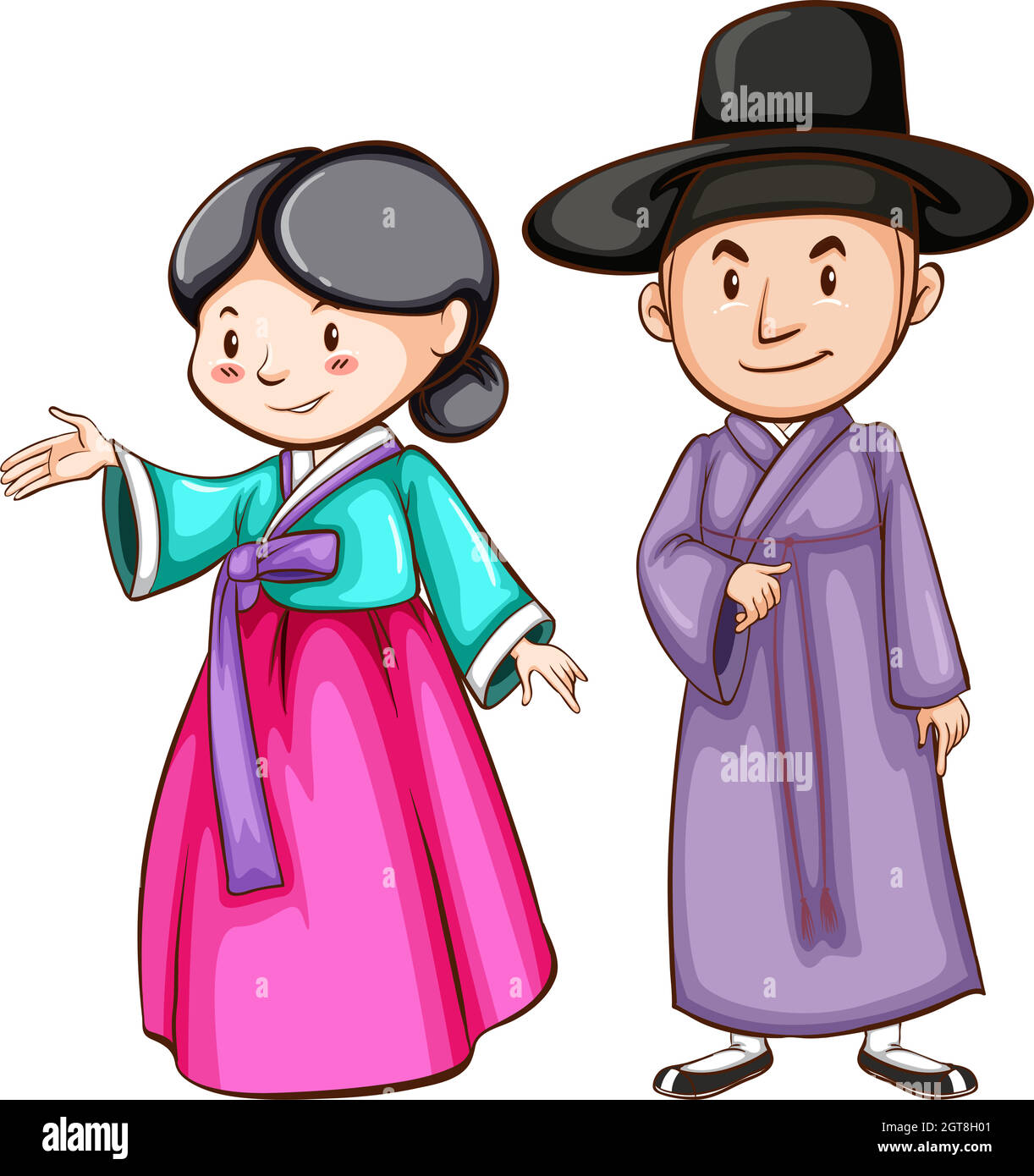 A male and a female Asian Stock Vector Image & Art - Alamy