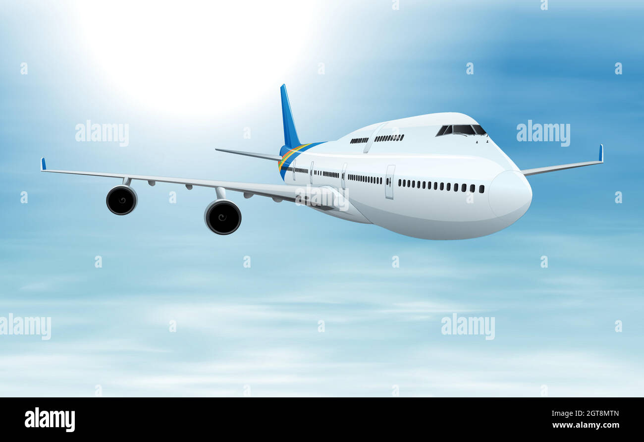 Commerical aircraft Stock Vector