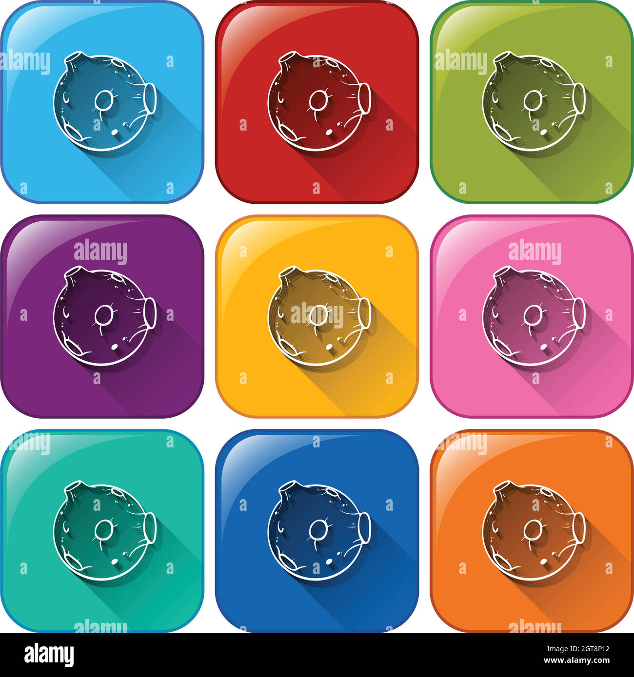 Planet icons Stock Vector