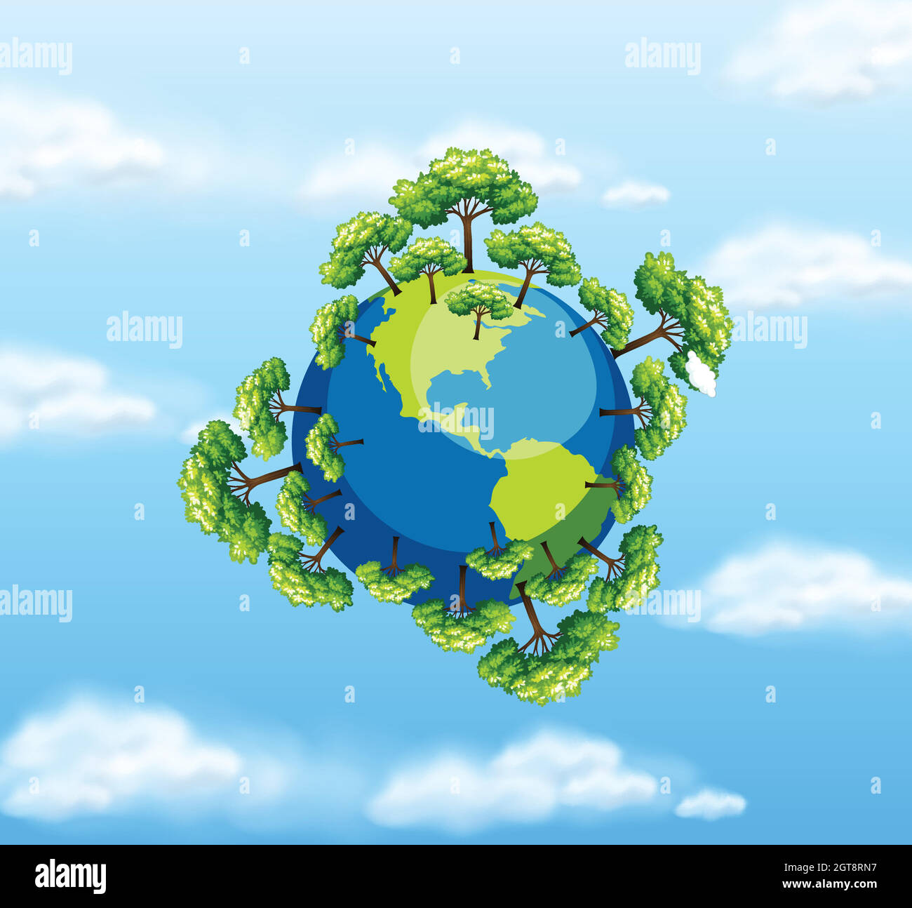 360 degree earth view Stock Vector