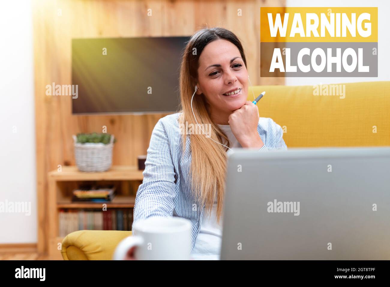 Conceptual display Warning Alcohol. Business showcase messages appear