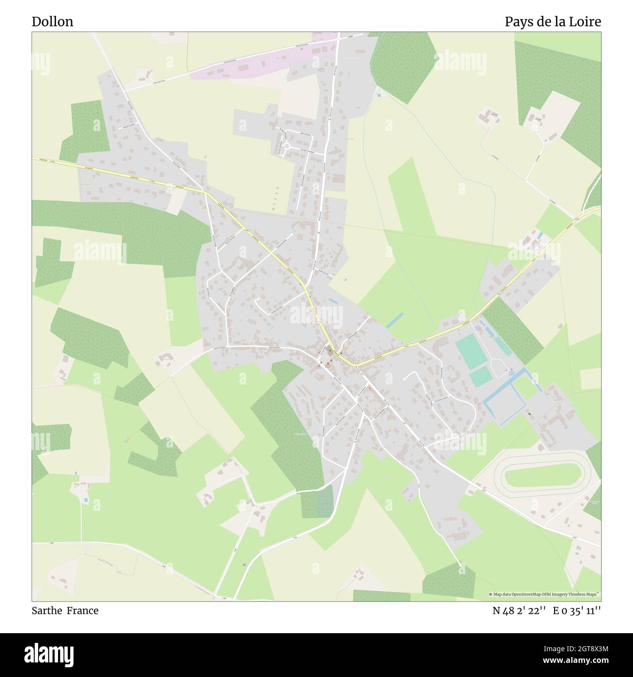 Dollon Dollon, Sarthe, France, Pays de la Loire, N 48 2' 22'', E 0 35' 11 ...