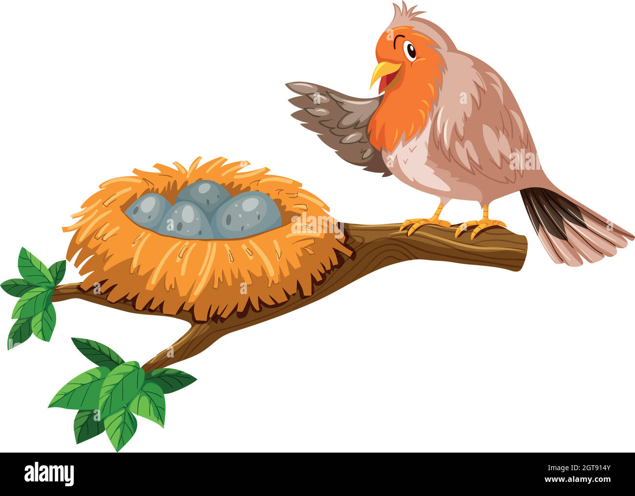 Offspring in nest Stock Vector Images Alamy