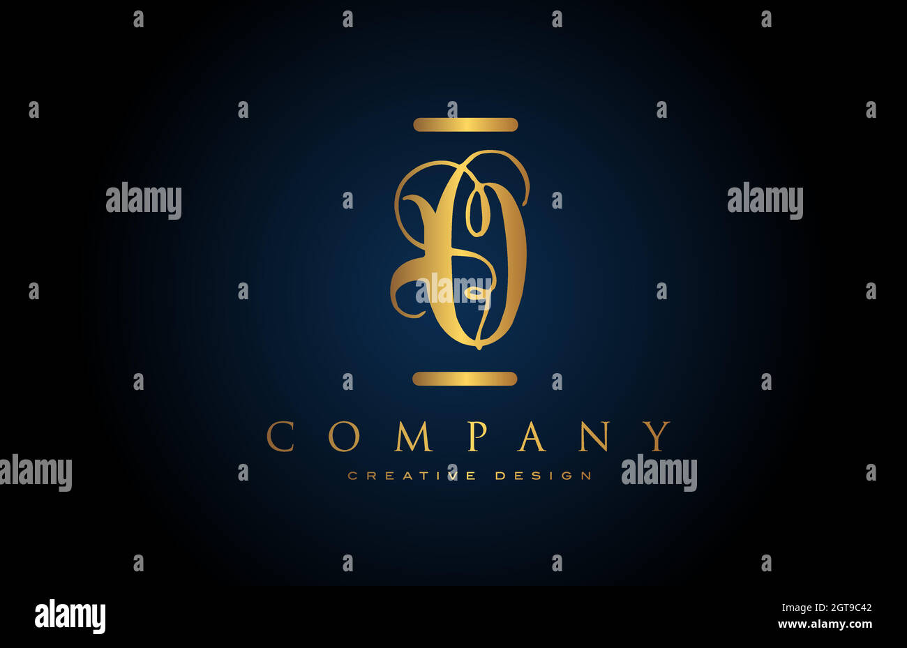 vintage gold O alphabet letter logo icon for company and business ...