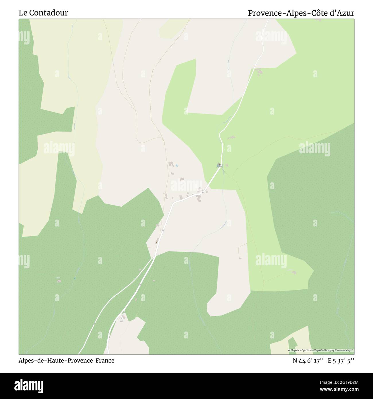 Alpes De Haute Provence Map Le Contadour, Alpes-De-Haute-Provence, France, Provence-Alpes-Côte D'azur,  N 44 6' 17'', E 5 37' 5'', Map, Timeless Map Published In 2021. Travelers,  Explorers And Adventurers Like Florence Nightingale, David Livingstone,  Ernest Shackleton, Lewis