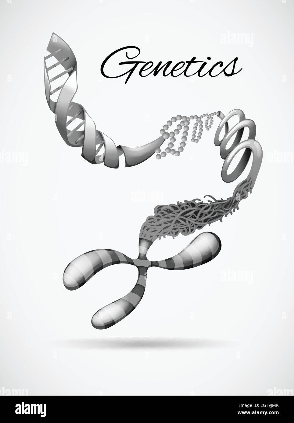 Science symbol with genetics Stock Vector