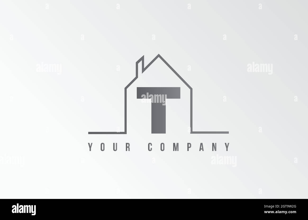 T home alphabet icon logo letter design. House for a real estate ...