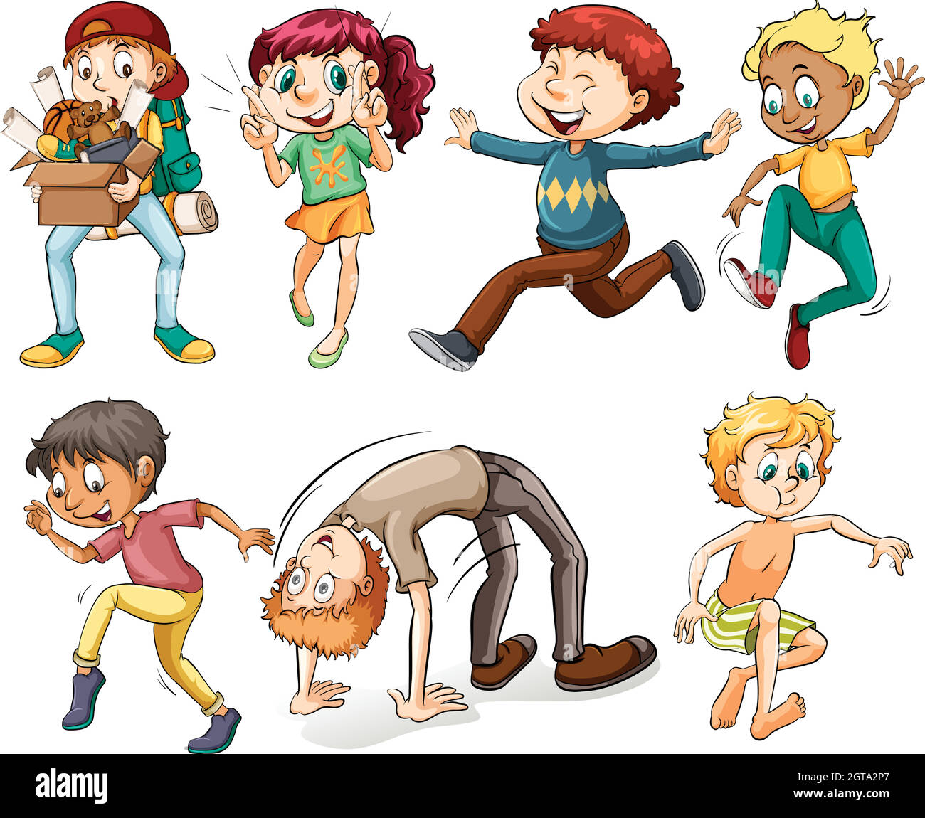 Set woman doing different Stock Vector Images Alamy