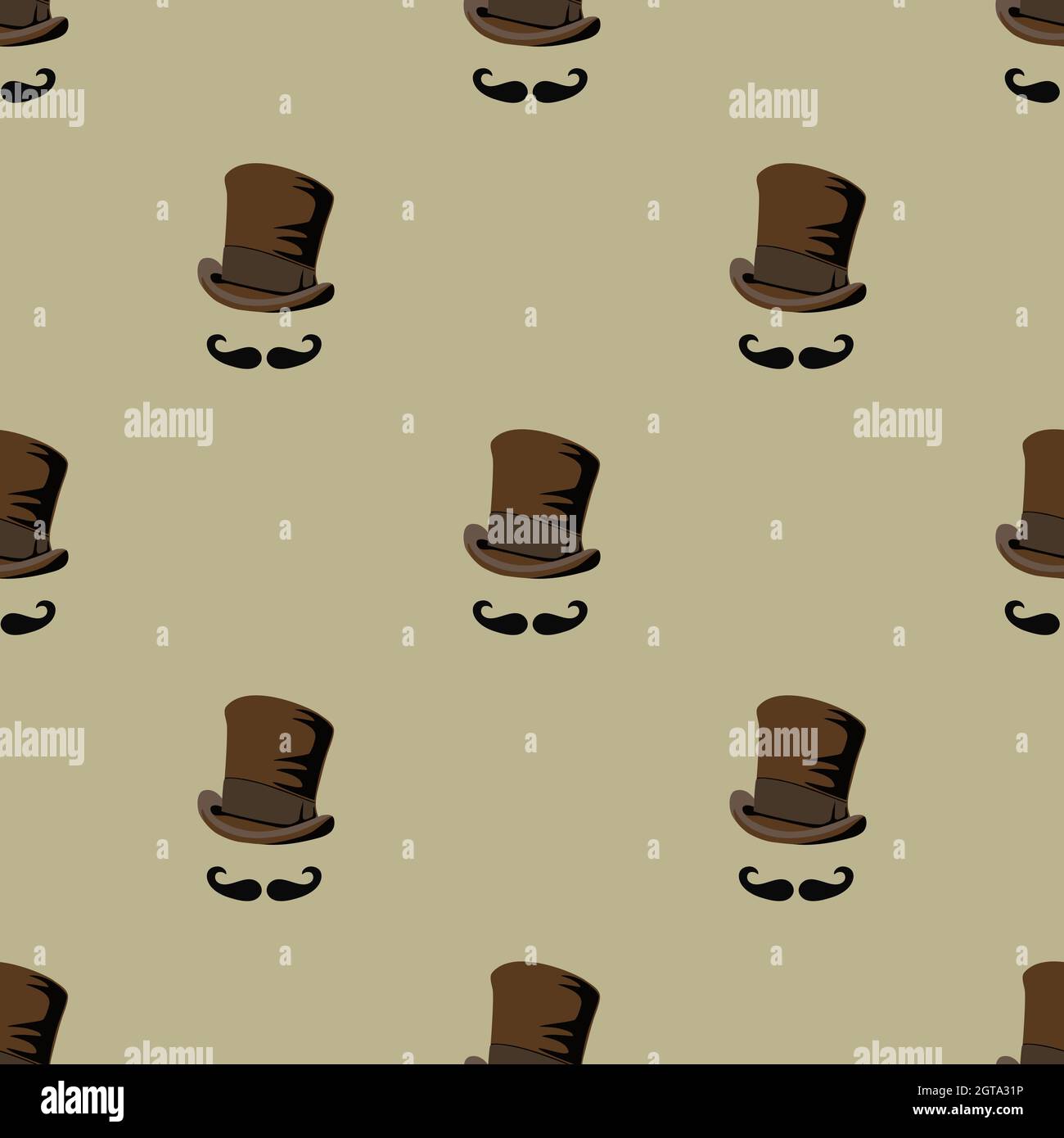 Invisible man steampunk style. Hat top hat and mustache. Template ...