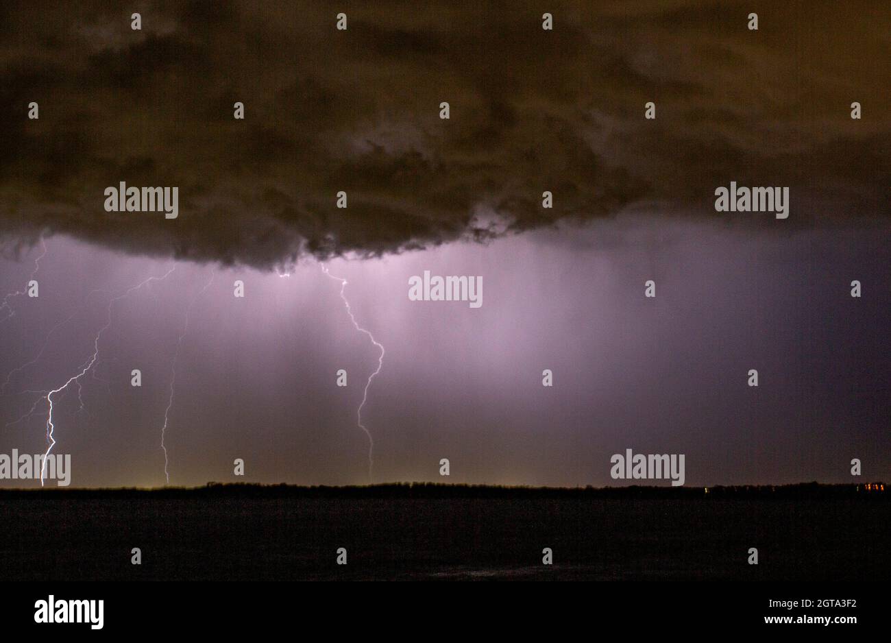 Common cloud to ground lightning strike Stock Photo Alamy