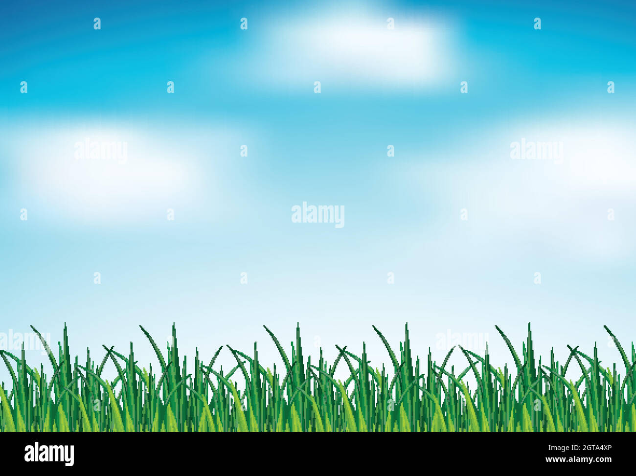 Background scene with green grass and blue sky Stock Vector Image & Art ...