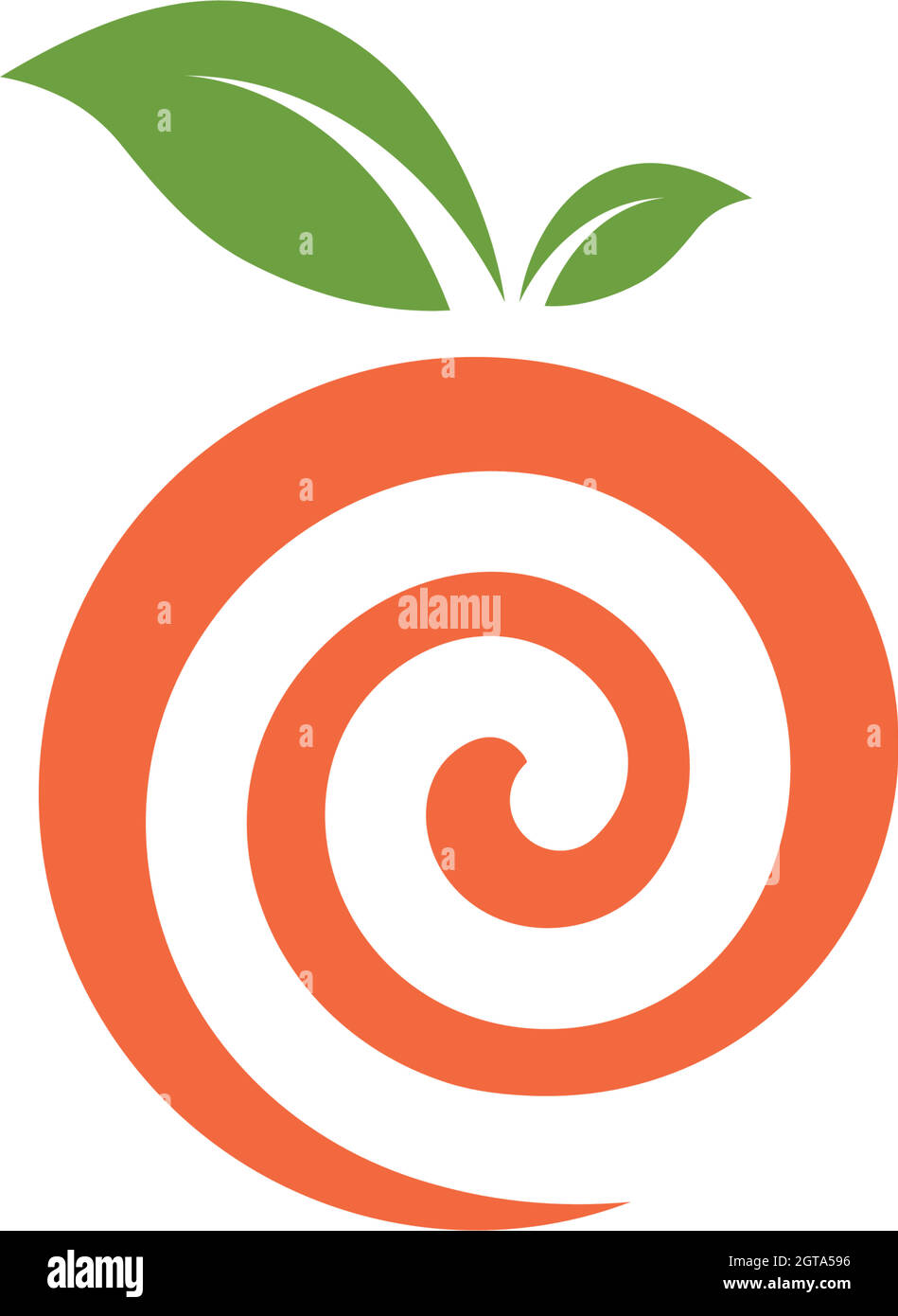 orange fruit  vector logo illustration concept  design Stock Vector