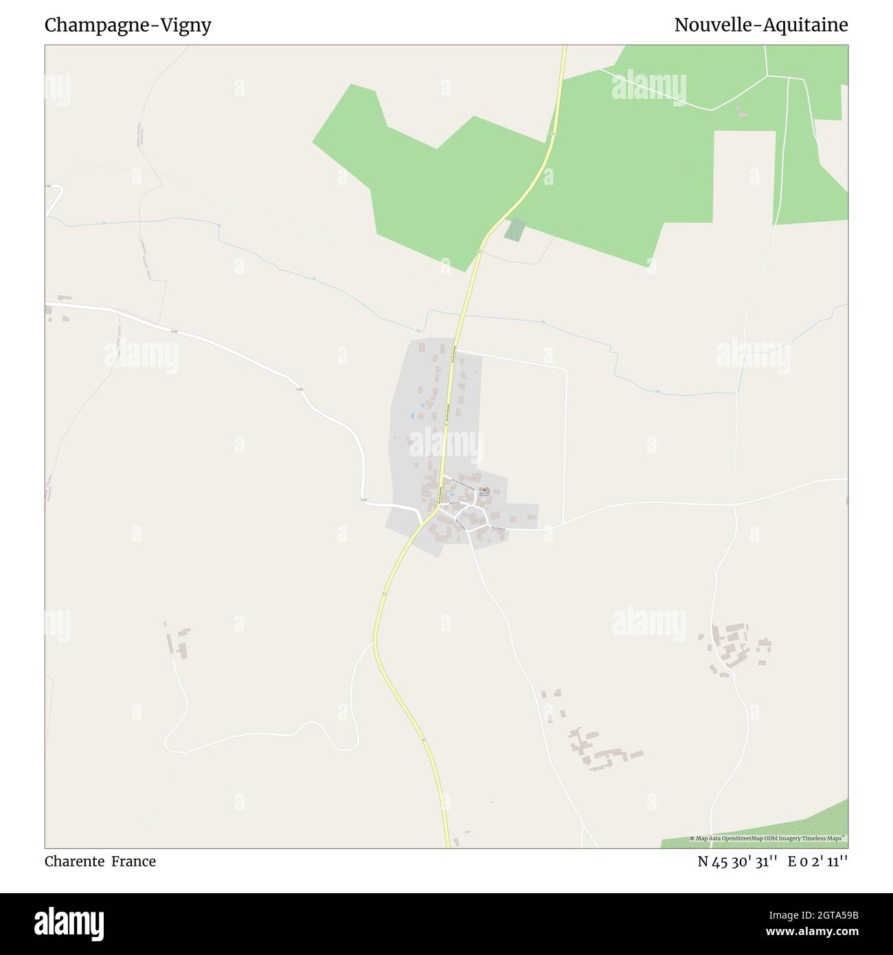 Champagne Vigny Charente France Nouvelle Aquitaine N 45 30 31 E 0 2 11 Map Timeless Map Published In 21 Travelers Explorers And Adventurers Like Florence Nightingale David Livingstone Ernest Shackleton Lewis And Clark