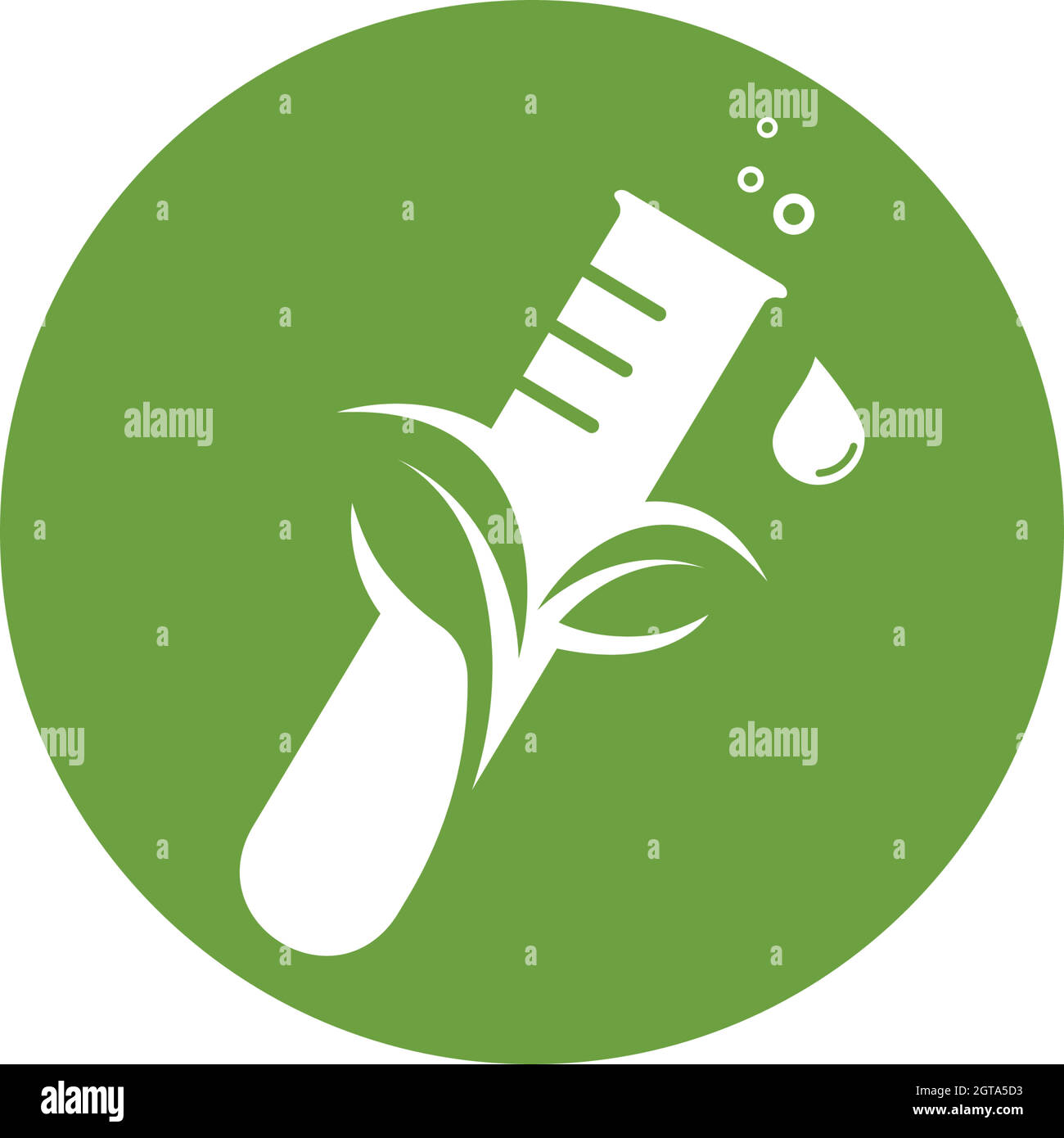 eco herbal laboratory icon logo vector illustration design Stock Vector